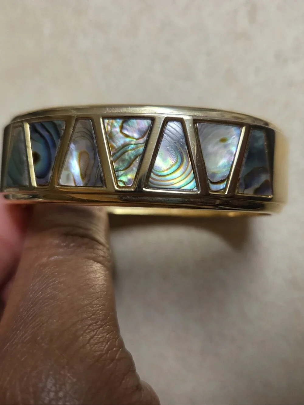 Y2k VINTAGE Abalone Watch and Bracelet Set